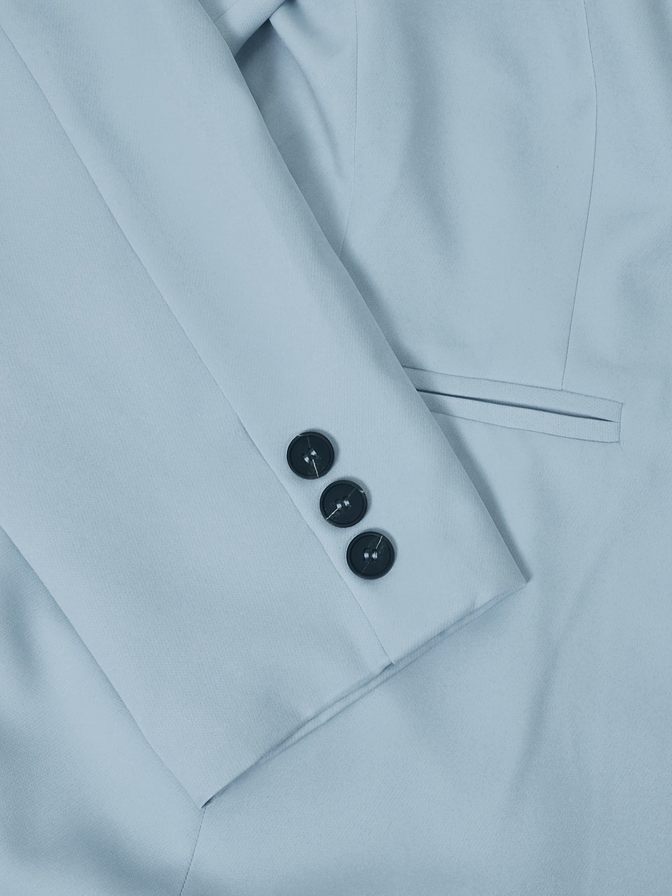 Elegantes Blazer Set in Hellblau mit Knopfdetails und Hose für Damen | Ideal für jeden Tag