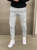 Herren Stretch Cargo Jogger Hose – Hellsgrau