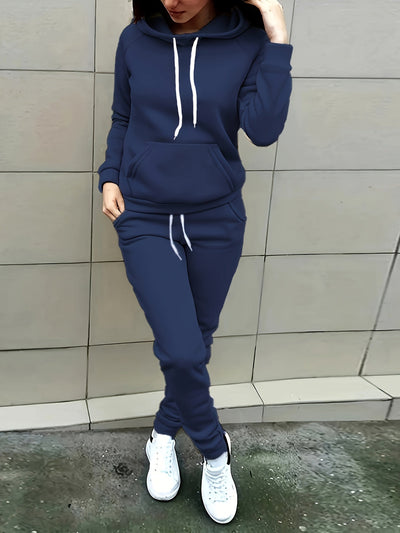 Damen Freizeit-Kapuzen-Hoodie mit Taschen und Kordelzug | Ideal für Active Wear