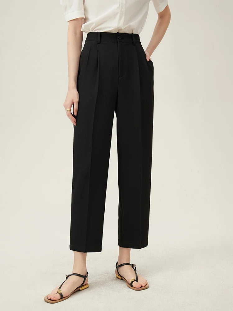 Thekla® | Klassische High-Waist-Bundfaltenhose