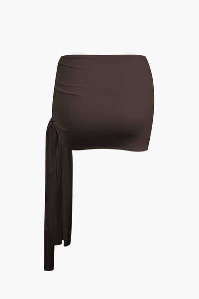 Athena | One-Shoulder Top & Drapierter Minirock – Perfekt für glamouröse Auftritte