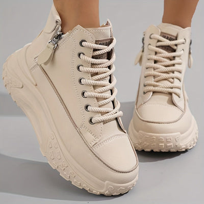Lässige Plateau Knöchelhohe Sneaker für Damen | Perfekt für lässige Tage