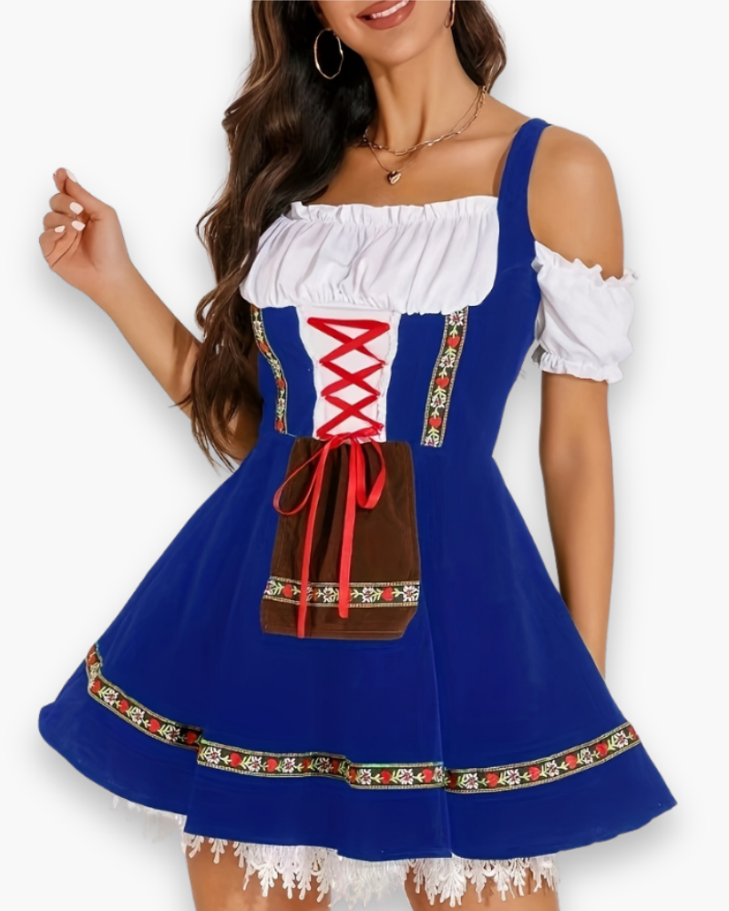 Oktoberfest Kleid Damen | Klassisches Trachten Outfit mit Dirndl-Stil