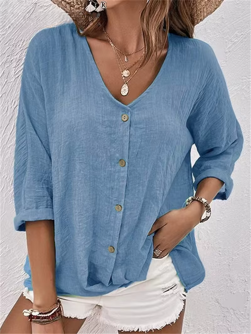 Élisa™ - Leichte Bluse mit V-Ausschnitt