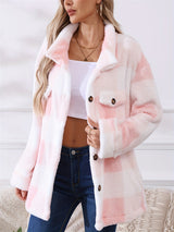 Sophie | Damen-Teddy-Wintermantel warm & lässig – Rosa