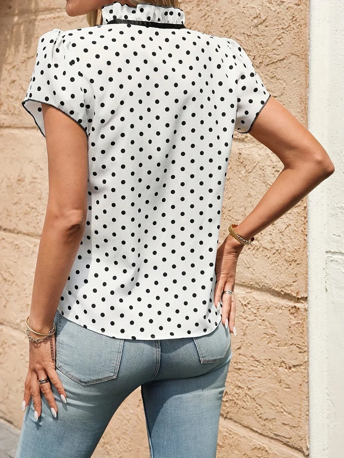 Bethany - Farbe Blockieren Kurz Ärmel Hemd