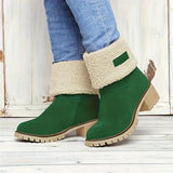 Emma | Kuschelige Mid-Calf-Stiefel mit Fleecefutter – Grün