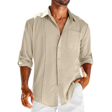 Noah | Kubanisches Herrenhemd modern lässig – Beige