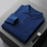Maximilian | Eleganter Strickpullover aus Kaschmir – Dunkelblau