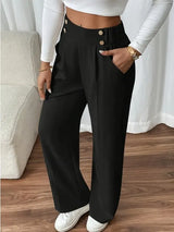 Ashlena - Soft-Touch High-Waist-Hose – Schwarz
