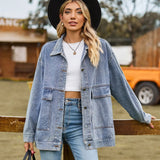 Drune | Klassisches Vintage Denim Jacke für Damen – Himmelblau