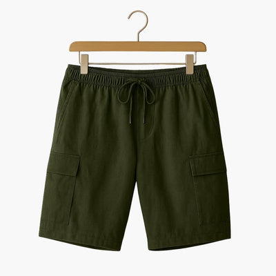 Herren Leinen Sommer Shorts mit Cargo- und Seitentaschen