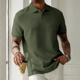 Halver - Strukturiertes Poloshirt – Grün