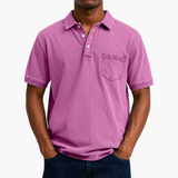 Herren Kurzarm Baumwoll Polo – Rosa