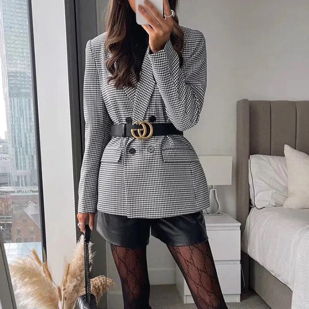 Maddison - Eleganter Blazer mit Karomuster