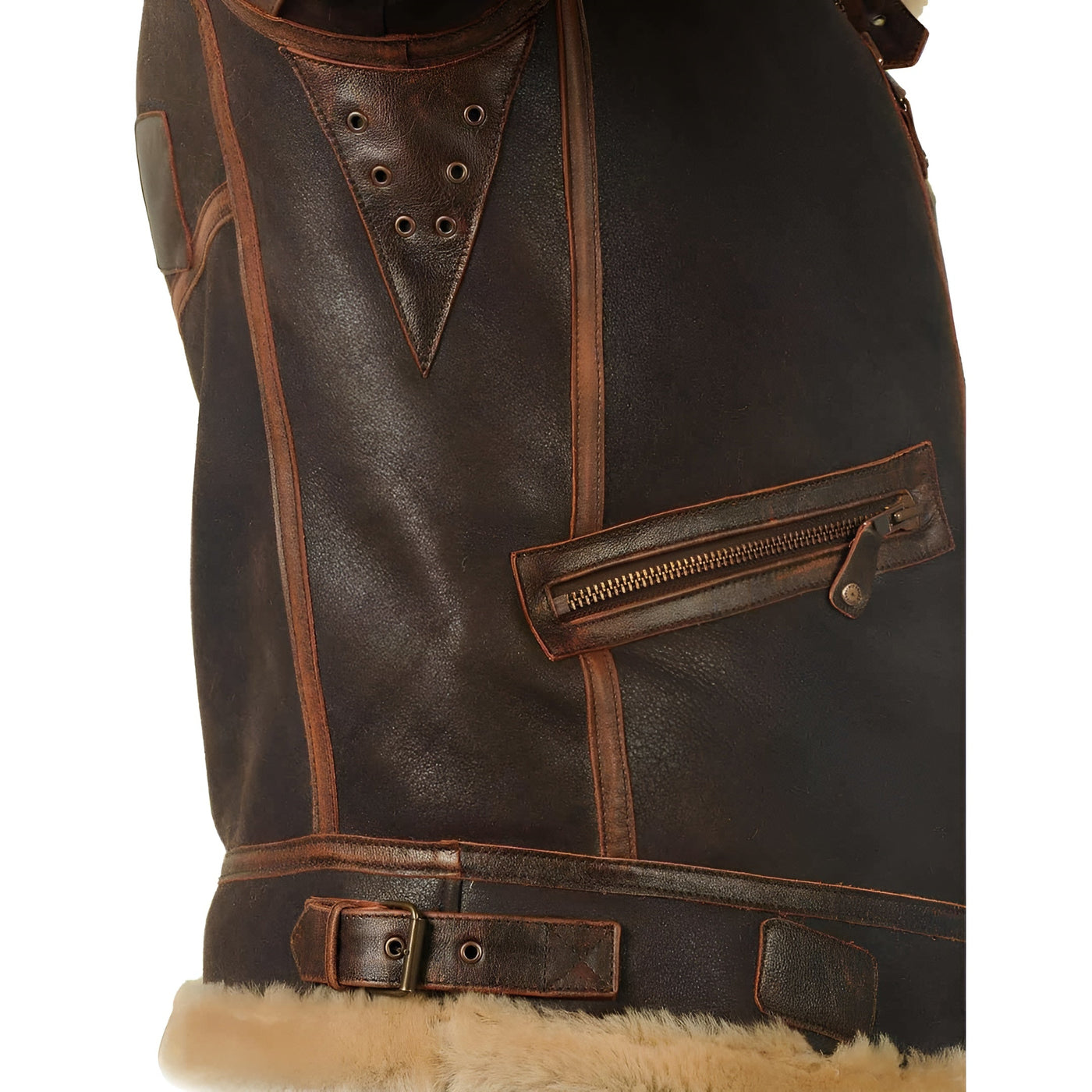 Retro-inspirierte Herrenjacke mit Innenseite aus Shearling