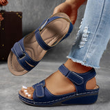 Orthopädische Damensandalen mit Fußbett – Marineblau