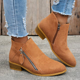 Mia - Stiefel mit Reißverschluss – Braun
