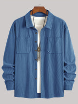 Halewick - Hochwertige Utility-Hemdjacke – Blau