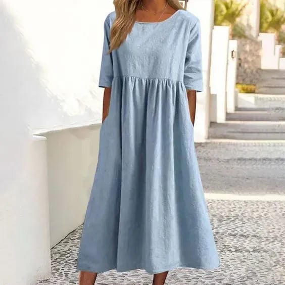 Damen Lässiges Sommer Kleid | Midi