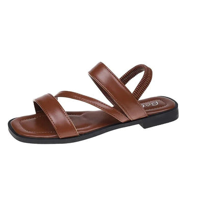 Lurenza® | Minimalistische Riemensandalen mit Stretch-Ferse