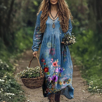 Fiona - Vintage Kleid mit Blumenmuster