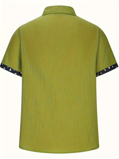 Trofim – Elegantes Niedliches Hemd Mit Vogel Drucken