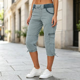 Astrelia - Utility-Cargo-Caprihose – Hellblau
