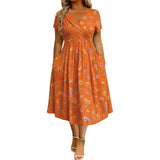 Vivica - Premium Midikleid – Orange