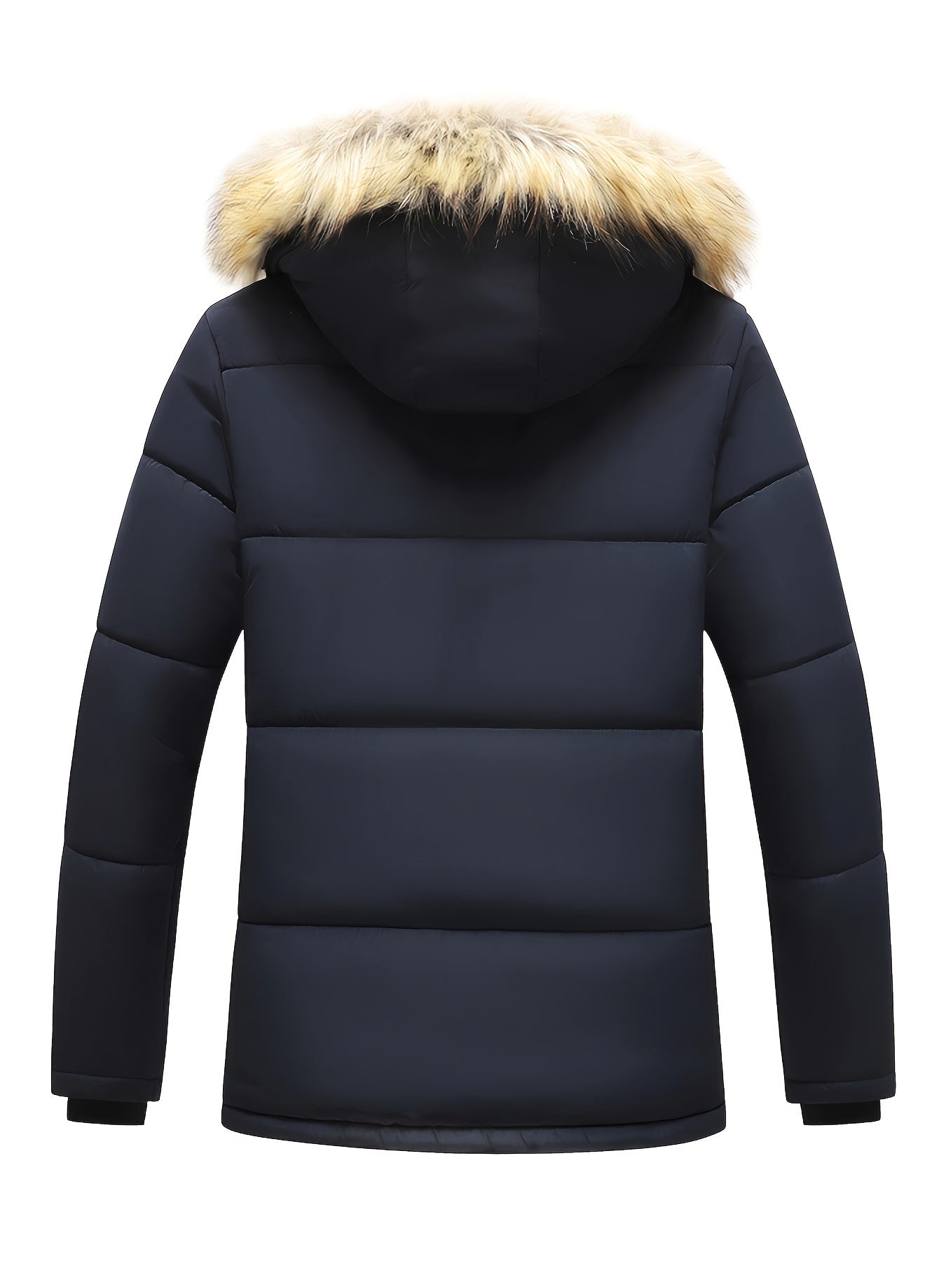 Lässige Kapuzen-Polyester-Winterjacke für Herren | Ideal für den Winter