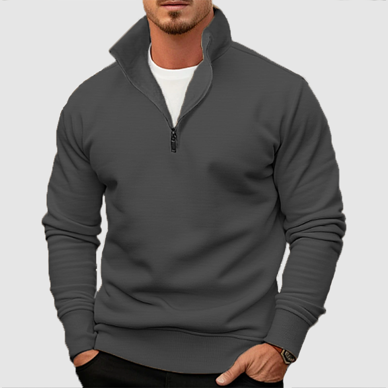 VALE | Casual men’s fleece polo shirt with zipper – Warm, comfortable & stylish