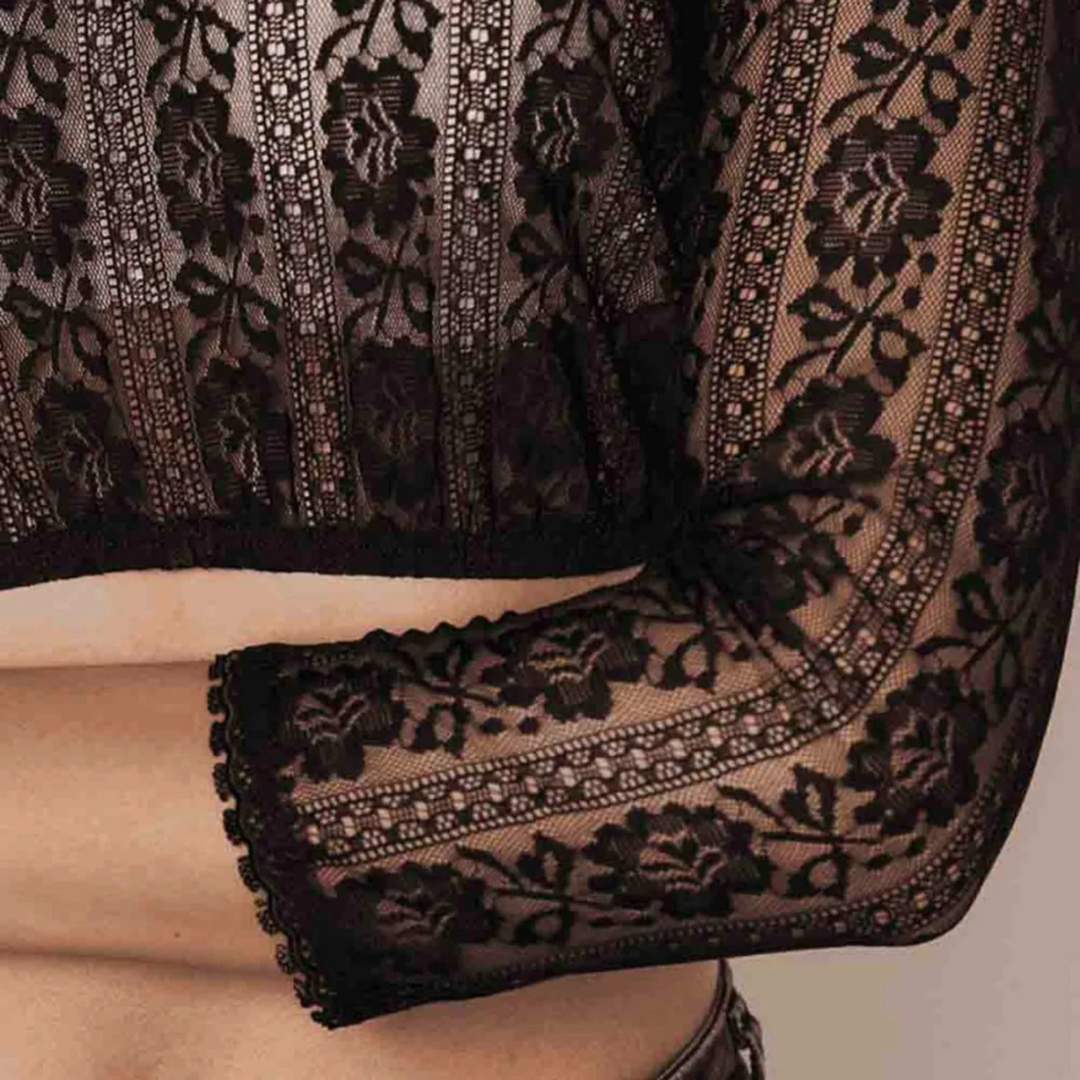 Damen Traditionell Schwarz Oktoberfest Dirndl Bluse