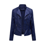 LARA / JACKE AUS GEWASCHENEM LAMMLEDER – Marineblau