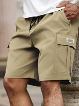 Hans | Herren Freizeit Utility-Taschen Cargo-Shorts – Khaki