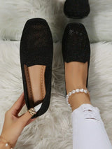 Féline | Bequeme Strick-Schuhe mit elegantem Look – Schwarz
