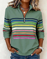 Hannah | Moderner Damen Sweatshirtstil elegant geschnitten – Grün