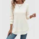 Arvenne Top mit Seitenschlitz | Übergangsjacke für Damen – Weiß