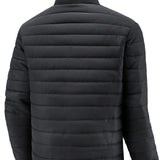 Cael - Strukturierte Stehkragenjacke – Schwarz