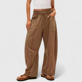 Claudia | Damenhose chic modern vielseitig kombinierbar – Hellbraun