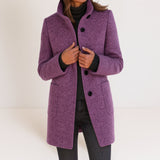 Leonie | Damenjacke hoher Kragen modern elegant – Violett