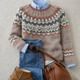 Solaria - Weicher Strickpullover – Braun