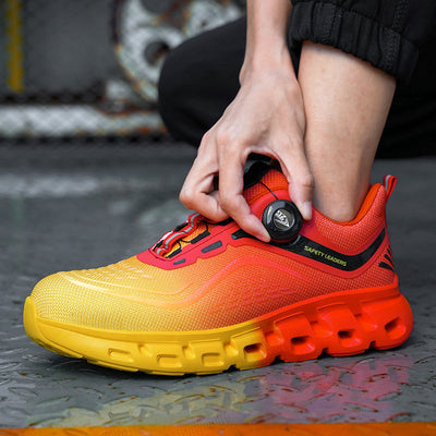 Fanmalls S3 Sicherheitsschuhe mit Stahlkappe-Drehschnalle