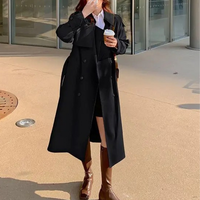 Langer Eleganter Luxe Trenchcoat für Damen | Ideal für den Winter