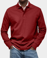 Frank | Herren Frühlings Polohemd Langarm – Polo Langarm Herren Frühling 2026 – Rot