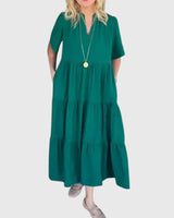 Rebekka | Damen Elegantes Maxikleid – Maxi Kleid Elegant für Anlässe 2026 – Grün