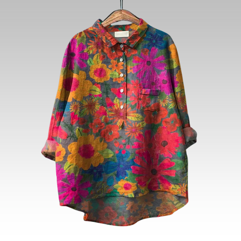 Jolanda - Klassische Blusen mit Blumenmuster