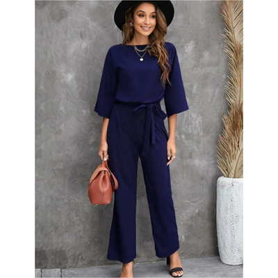 Schickes Jumpsuit Mit Weitem Bein Für Damen | Langarm