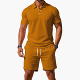 Herren Kurzarm Polo Set – Khaki