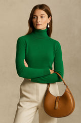 Nina | Damen Kaschmirpullover hochwertig elegant – Grün