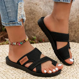 Malte | Damen Frühlings Offene Zehen Slide Sandalen – Schwarz